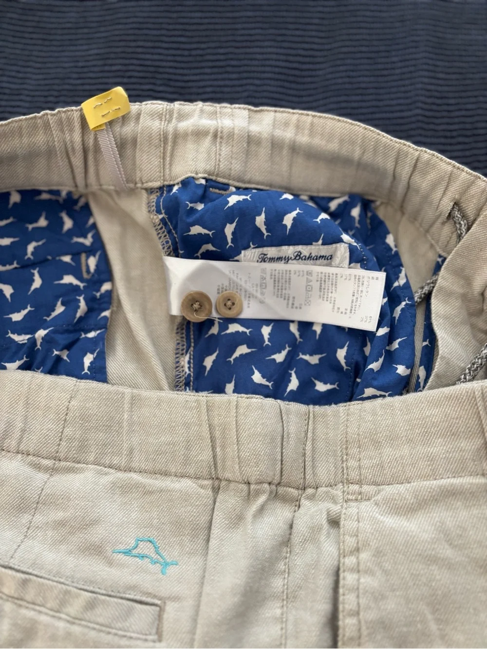 Tommy Bahama Men's Linen Blend Pants Beige Natural Relaxed Fit Stretch 61% Linen